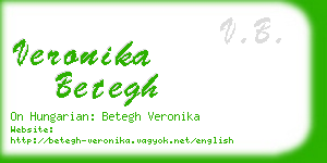 veronika betegh business card